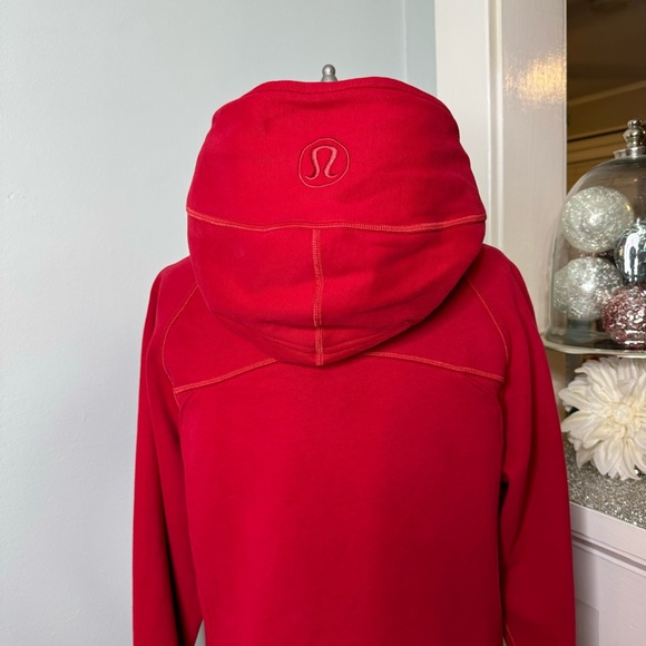 Lululemon Scuba Hoodie Cotton Fleece Jacket Lunar New Year Dark Red 12 Nwt - Picture 7 of 11